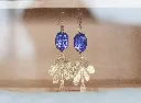 Boucles "LiLas" dorées feuilles 