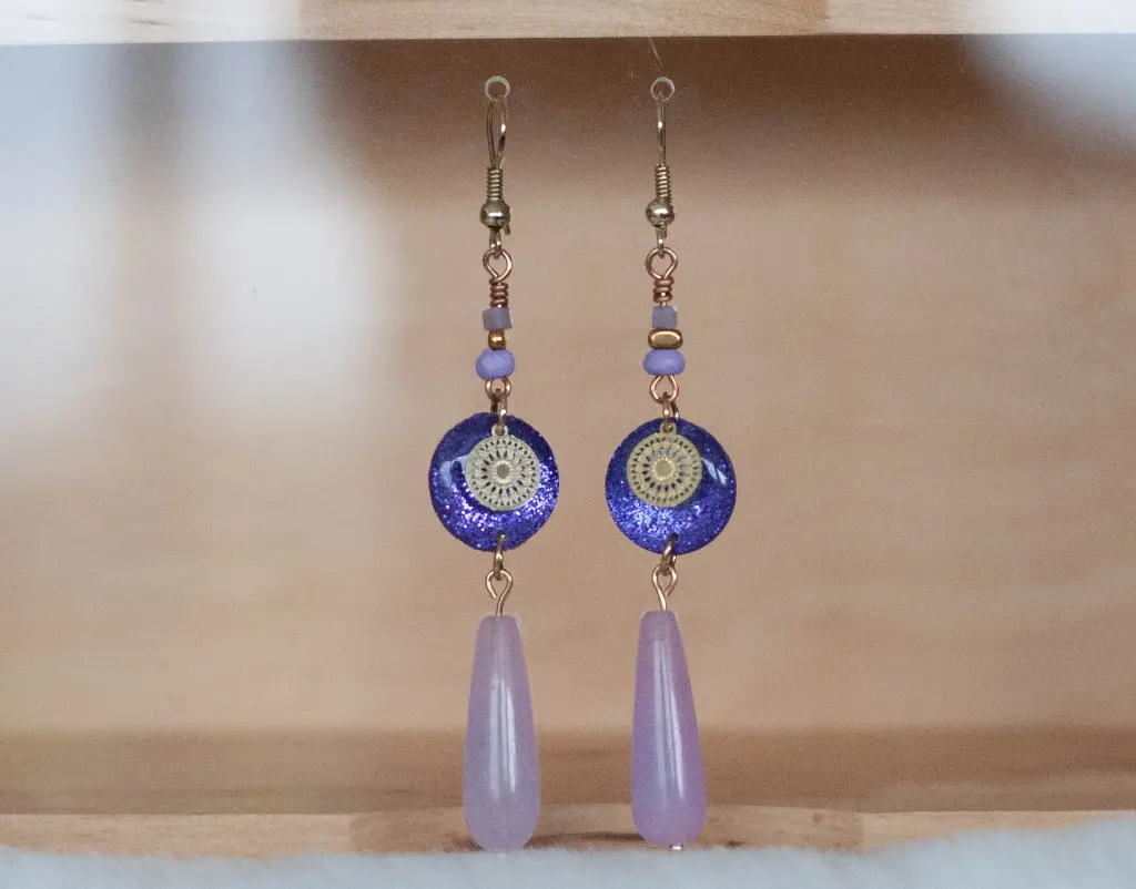 Boucles "LiLas" gouttes dorées