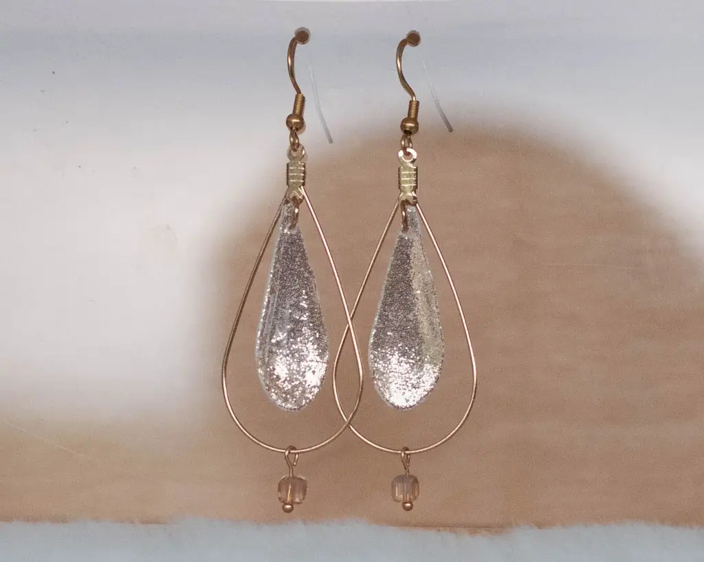 Boucles "Eclat" dorées gouttes