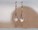 Boucles "Eclat" dorées gouttes