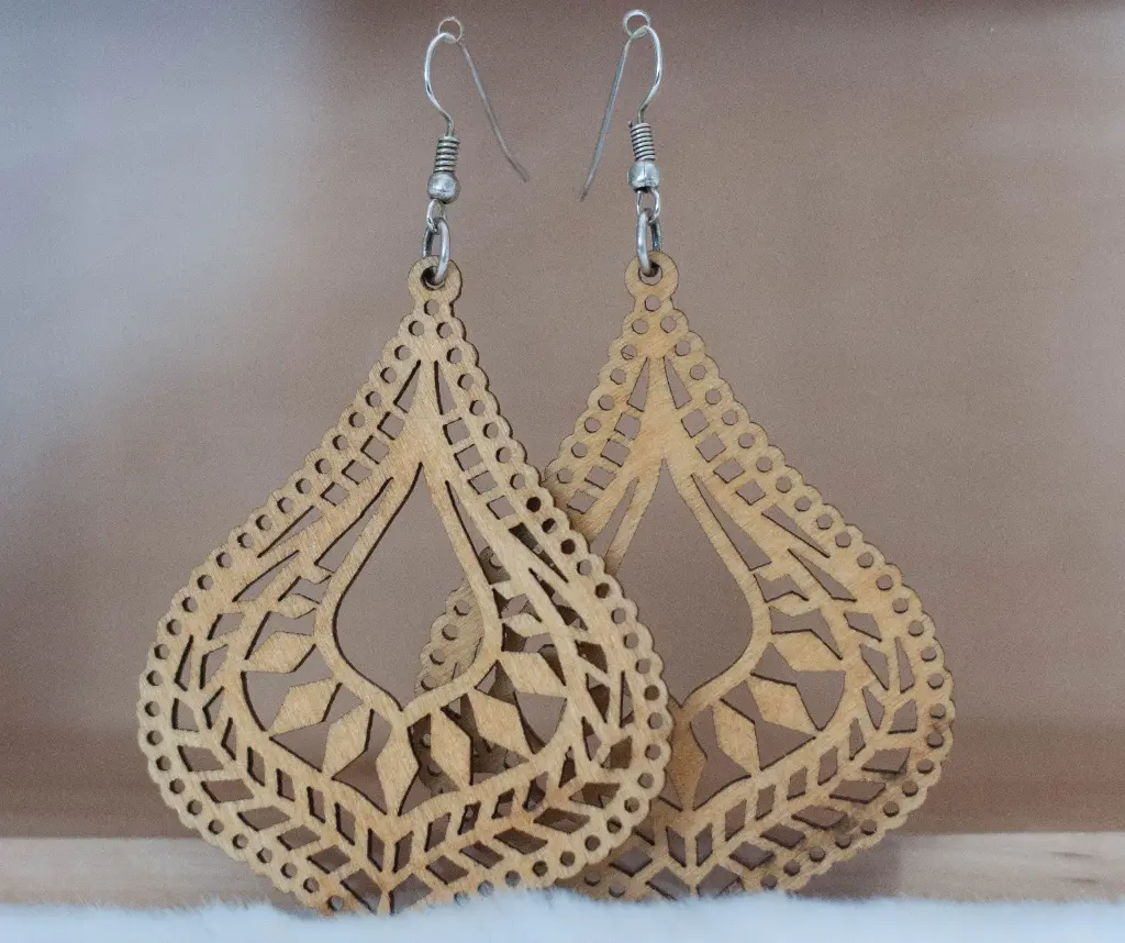 Boucles "Bois" Boho