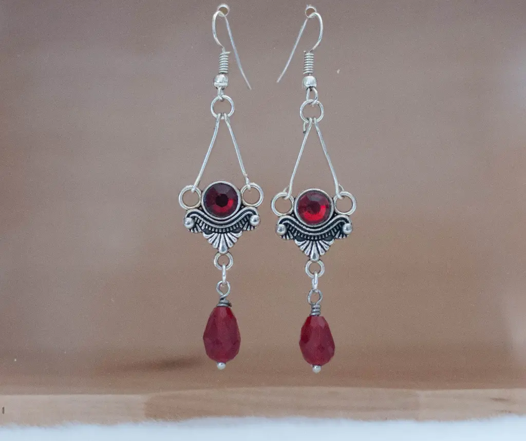 Boucles "Fantasia" rouges