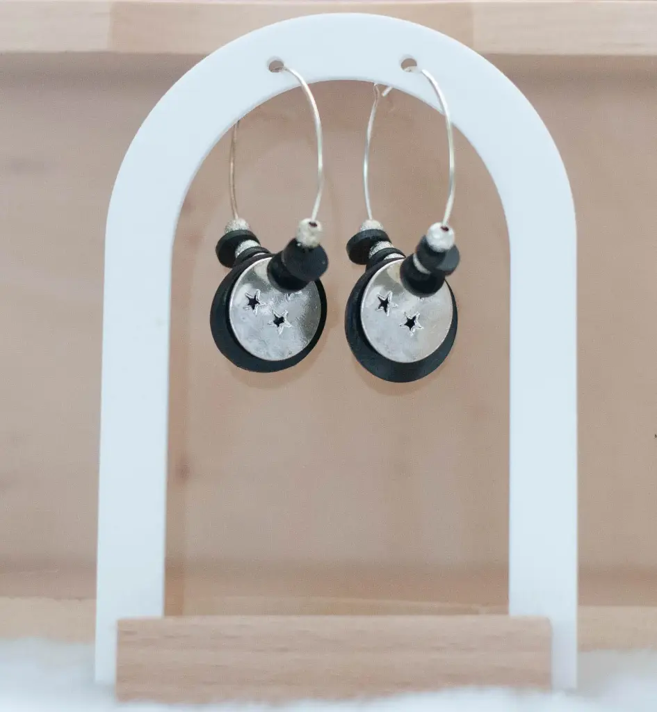 Boucles "Rock" anneaux ronds