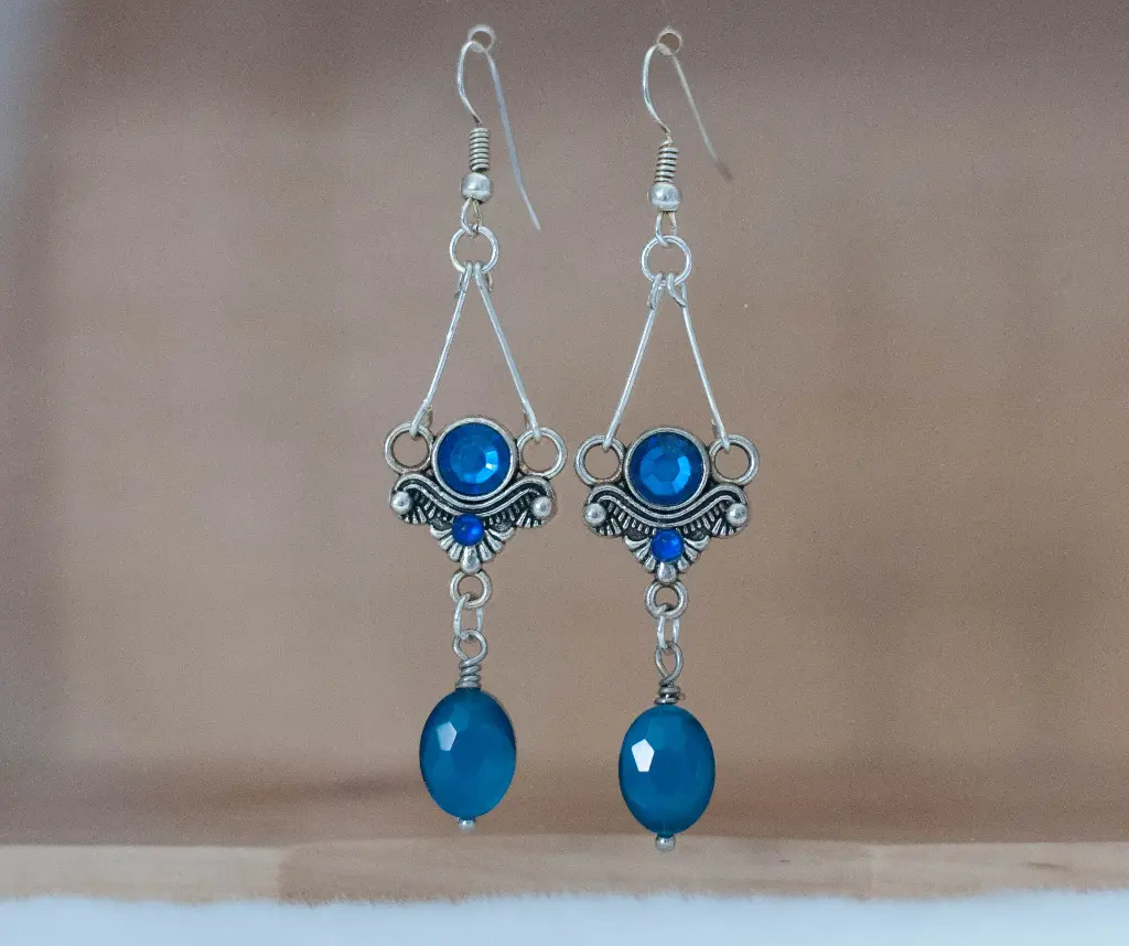 Boucles "Fantasia" Bleues Simples