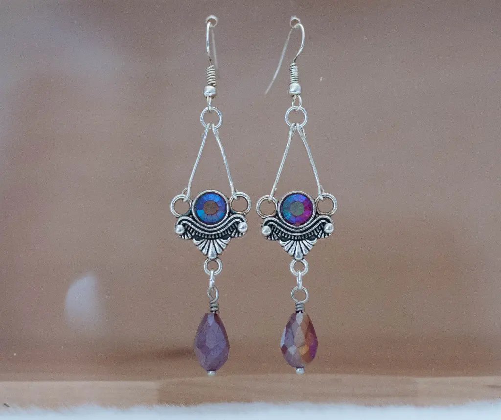 Boucles "Fantasia" Pourpres