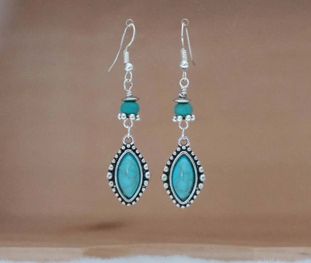 Boucles "Amérindiennes" Bleues