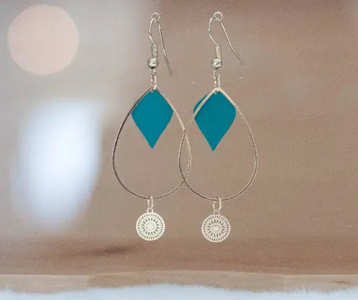[23-18] Boucles "Douceur" Turquoises