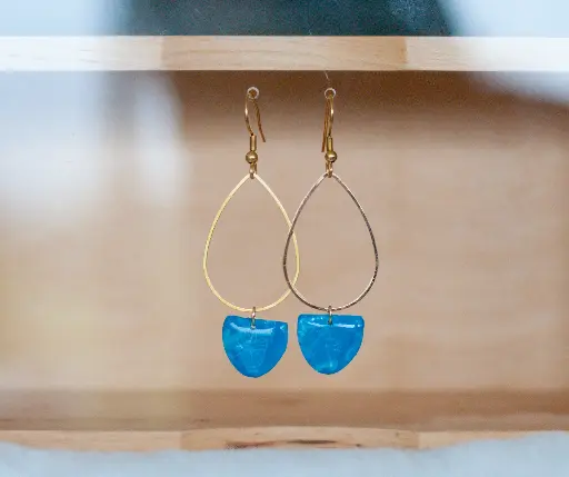 [25-84] Boucles "Azur" dorées 