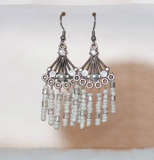 Boucles "Boho" blanches