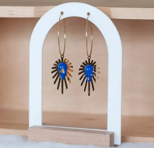Boucles "Douceur" dorées 