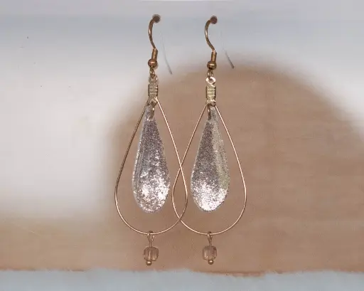Boucles "Eclat" dorées gouttes