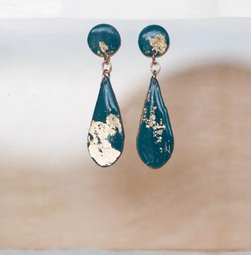 Boucles "Nature" dorées