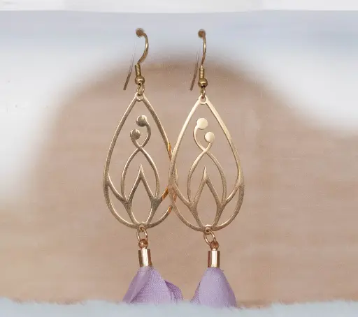 Boucles "Lueur" dorées 