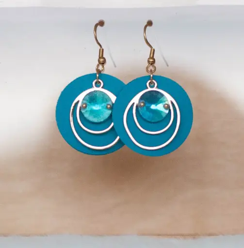 Boucles "Azur" cuir