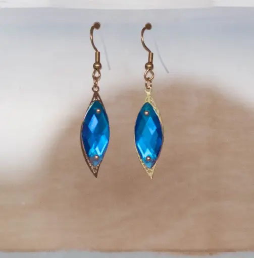 Boucles "Azur" feuilles
