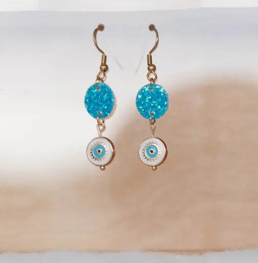 Boucles "Azur" petits ronds