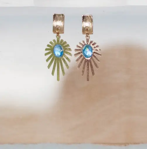 Boucles "Azur" dorées