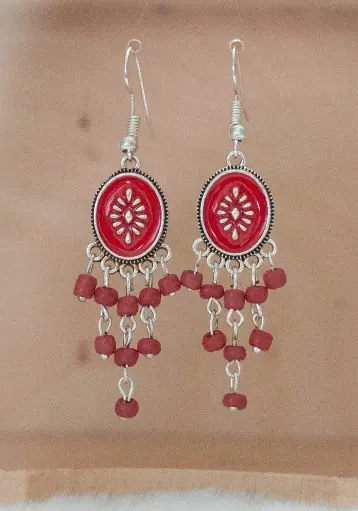 [23-75] Boucles "Amérindiennes" rouges