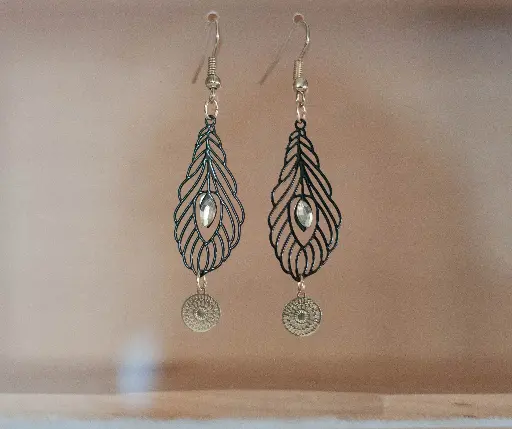 [23-127] Boucles "Douceur" Feuilles noires